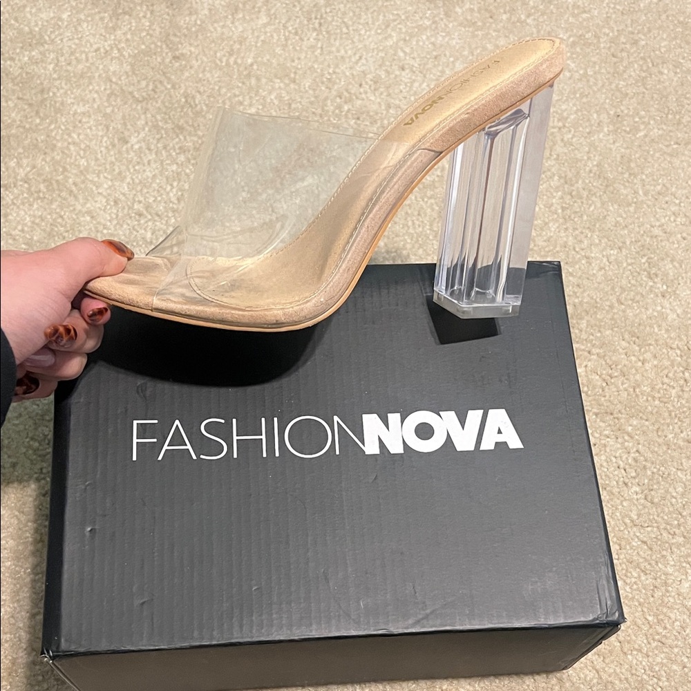 Fashion Nova Clear Block Heels